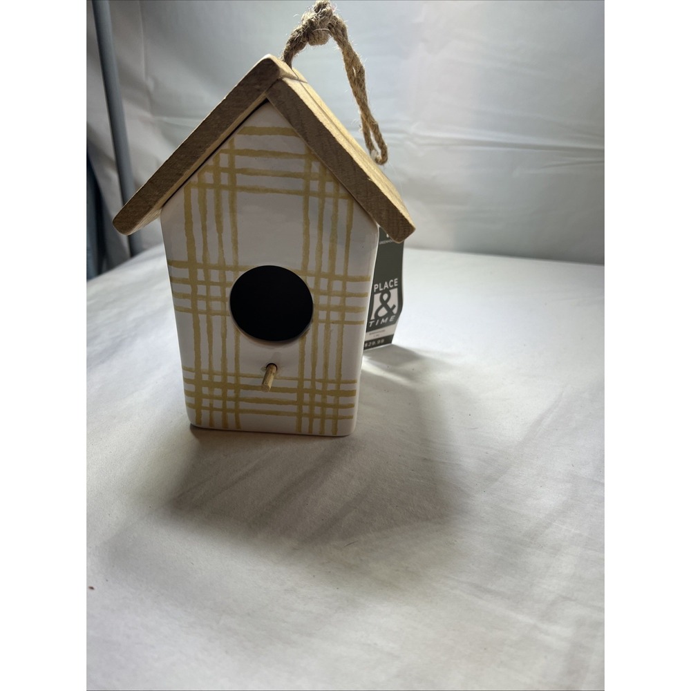 Place & Time Ceramic Hanging Bird House